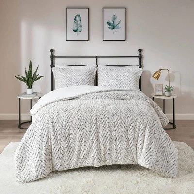 Aurora Printed Brushed Fur Duvet Cover Set - Image 2