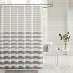 72"x72" Colette Yarn Dyed Woven Shower Curtain