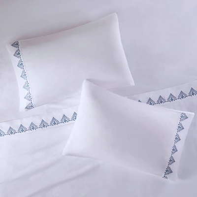 Madison Park 4pc Embroidered Microfiber Sheet Set