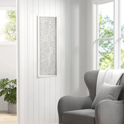 Laurel Branches Carved Wood Wall Decor Panel Gray - Madison Park - Image 7