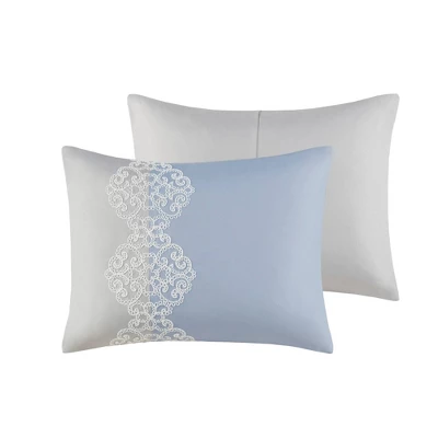 Madison Park Arabella Embroidered Microfiber Duvet Cover Set - Image 10