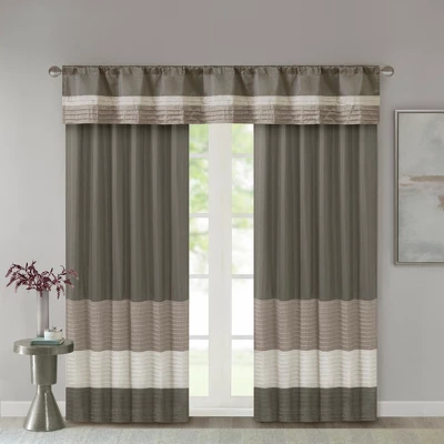 18"x50" Salem Polyoni Pintuck Window Valance - Madison Park - Image 4