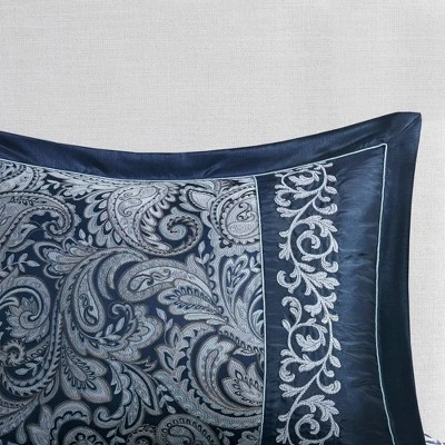 Martha Jacquard Comforter Set Navy - Madison Park - Image 6