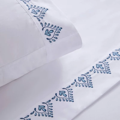 Madison Park 4pc Embroidered Microfiber Sheet Set - Image 3