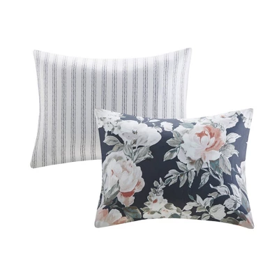 Sorrel Full/Queen 3pc Cotton Printed Reversible Coverlet Set Dark Blue - Image 16