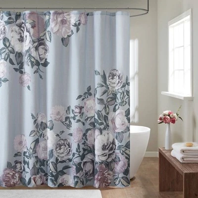 Colissa Cotton Floral Printed Shower Curtain - Image 6