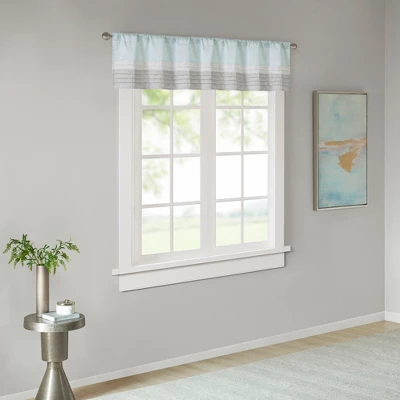 18"x50" Salem Polyoni Pintuck Window Valance - Madison Park - Image 10
