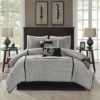 Landcaster Microsuede Pleated Comforter Set 7pc