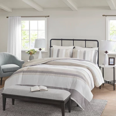 3pc Roman Jacquard Duvet Cover Set - Madison Park - Image 2