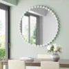 36" Marlowe Beaded Round Wall Mirror White - Madison Park
