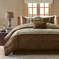 Powell Faux Suede Comforter Set - Madison Park