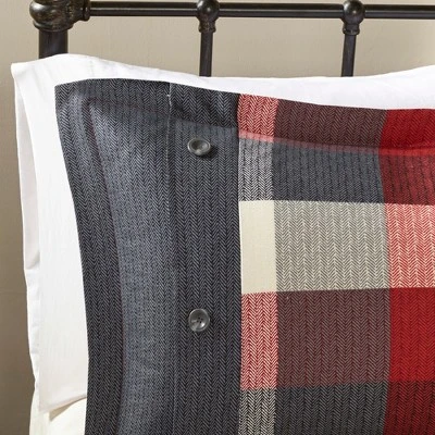 Warren Herringbone Duvet Cover Set - Image 5