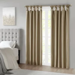 Lillian Twist Tab Total Blackout Window Curtain