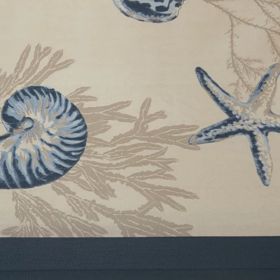 50"x18" Rockaway Printed Window Valance Navy - Madison Park