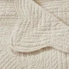 60"x72" Marino Quilted Throw Blanket With Scallop Edges