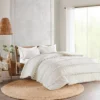 Elly Full/Queen 3pc Pom Pom Cotton Duvet Cover Set Ivory