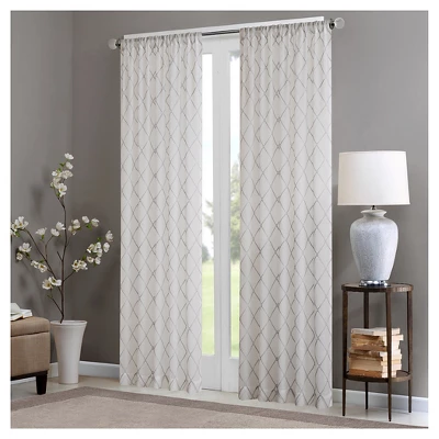 Clarissa Diamond Sheer Curtain Panel - Image 3