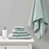 6pc Spa Waffle Jacquard Cotton Bath Towel Set