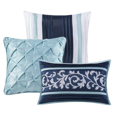 Martha Jacquard Comforter Set Navy - Madison Park - Image 12