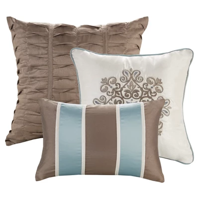 Sharon 7pc Polyester Jacquard Comforter Bedding Set With Bedskirt - Image 2