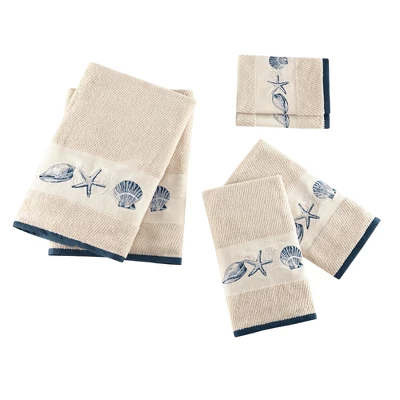 6pc Bath Towel Set Blue