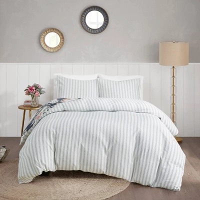 Sorrel Full/Queen 3pc Cotton Printed Reversible Coverlet Set Dark Blue - Image 5