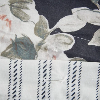 Sorrel Full/Queen 3pc Cotton Printed Reversible Coverlet Set Dark Blue - Image 14