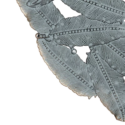 Set Of 3 Jax Iron Painted Wall Decor Blue - Image 6