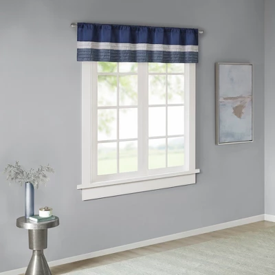 18"x50" Salem Polyoni Pintuck Window Valance - Madison Park - Image 9