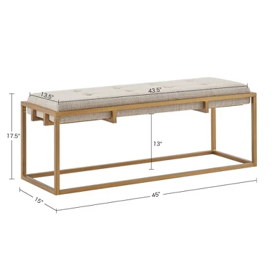 Padma Accent Bench Brown/Antique Bronze - Madison Park - Image 7