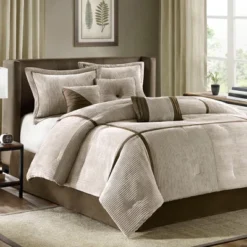 Caldwell Corduroy Comforter Set - Taupe