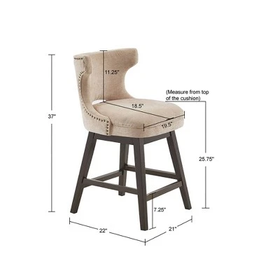 25.75" Cheryl Swivel Counter Height Barstool - Madison Park - Image 8