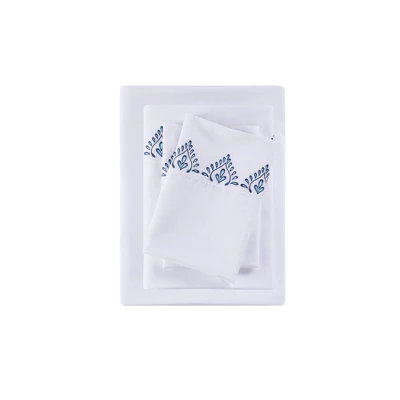 Madison Park 4pc Embroidered Microfiber Sheet Set - Image 12