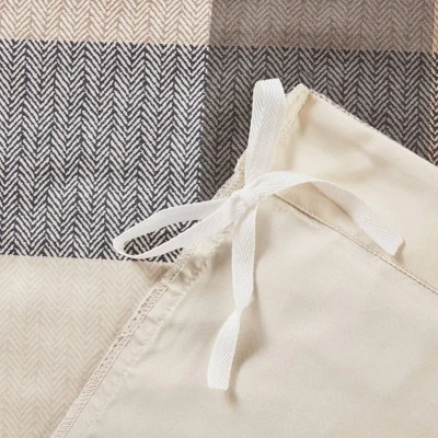 Warren Herringbone Duvet Cover Set - Image 9