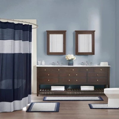 Salem Cotton Tufted Bath Rug Navy - Image 2