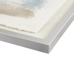 Ashlar Hand Painted Abstract Framed Glass And Matted Wall Art Blue - Madison Park