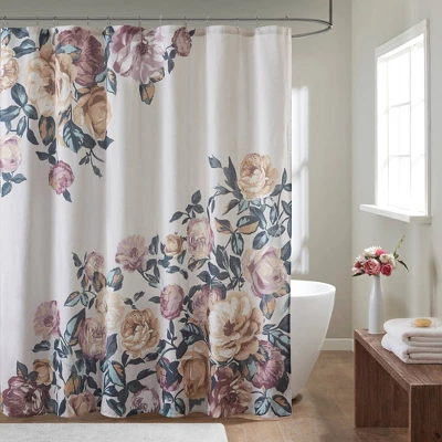 Colissa Cotton Floral Printed Shower Curtain - Image 7