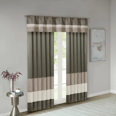 18"x50" Salem Polyoni Pintuck Window Valance - Madison Park - Image 3