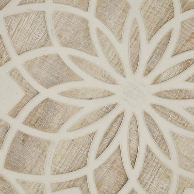 Leah Round Two-Tone Medallion Wall Decor Natural/White - Madison Park - Image 7
