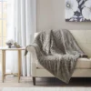 50"x60" Polar Solid Faux Fur Throw Blanket - Madison Park
