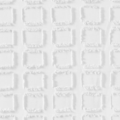 Gridd Woven Clipped Solid Shower Curtain - Image 2