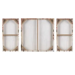 (Set Of 3) Autumn Forest Canvas Art Palette Knife Embellishment Red