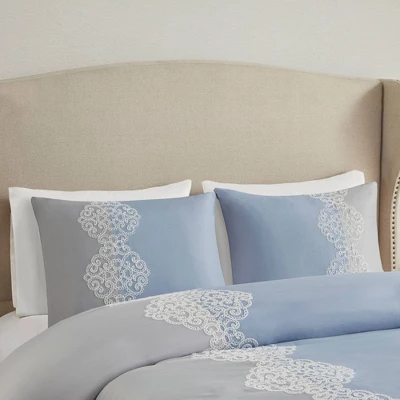 Madison Park Arabella Embroidered Microfiber Duvet Cover Set - Image 4