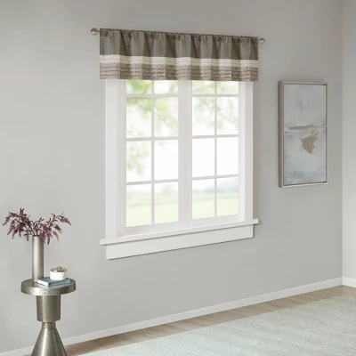 18"x50" Salem Polyoni Pintuck Window Valance - Madison Park - Image 5