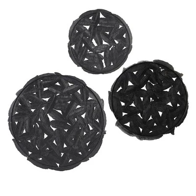 Set Of 3 Jax Iron Painted Wall Decor Blue - Image 3