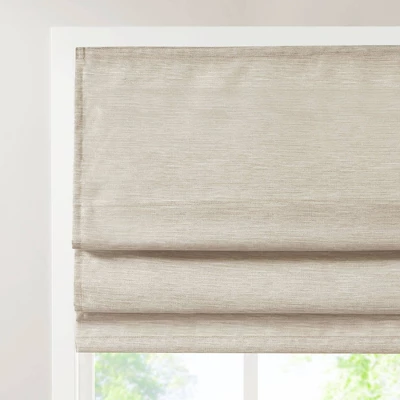 Aberdeen Printed Faux Silk Room Darkening Cordless Roman Blinds And Shade Ivory - Image 3